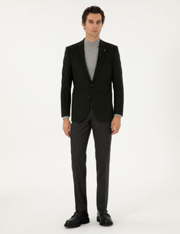 Зеленые брюки узкого кроя из ткани - Cacharel фото 3