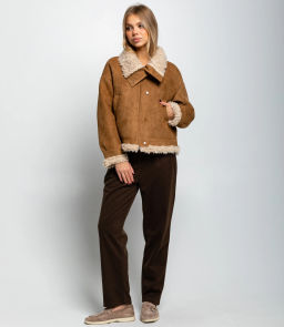 Дублёнка #КТ7580 (1), тёмно-бежевый - Dommod фото 4