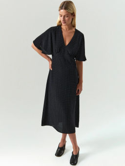 ЕМКА / Платье миди из 100% вискозы в горох - Emka фото 2