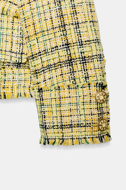 CHAQUETA CUADROS TEXTURA ZW COLLECTION / Amarillo - Zara фото 8