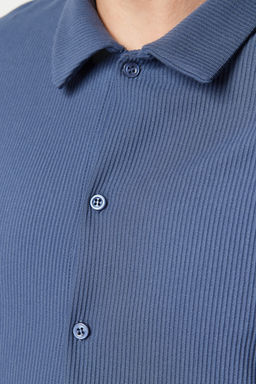 Indigo Regular Fit Rahat Konforlu Dikissiz Orme Gomlek TMNSS24GO00052 - Trendyolmilla фото 6