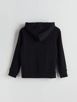 K?z ?ocuk Kap??onlu Fermuarl? Sweatshirt