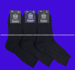 Цена за 5 пар. 5 ПАР - Сенатор носки мужские А-5 черные - 5 ПАР