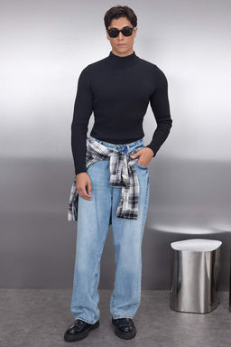 TRENDYOL MAN Ekru Slim Fit Pamuklu Yar?m Bal?kc? Yaka Fitilli Orgu Kazak TMNAW21KZ0568 - Trendyolmilla фото 75