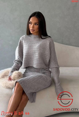 Двойка костюм (свитер и платье) - Bruno фото 7