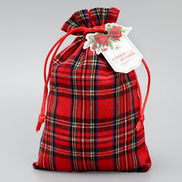 Цена за 5 шт. Мешок подарочный холща С Новыми желаниями, 16 х 23 см +/- 1.5 см