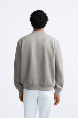 FAUX SUEDE BOMBER JACKET - Zara фото 3