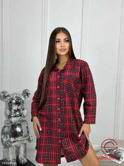 Женская рубашка в клетку