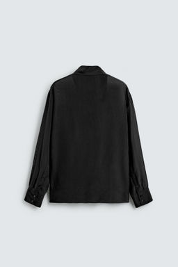 SEMI-SHEER SHIRT WITH BOW - Zara фото 8