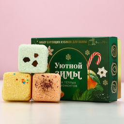 Бомбочки для ванны с добавками Уютной зимы, 670 г, аромат мандарин, Чистое счастье  фото 2