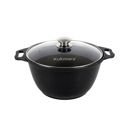 Кастрюля алюмин. 3л (стекл.крышка) (АП) (к31а)