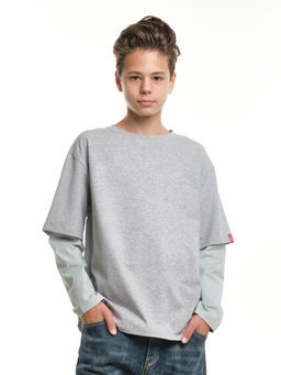 Лонгслив для мальчика с подзорным рукавом 22-0228 - Mini maxi фото 6