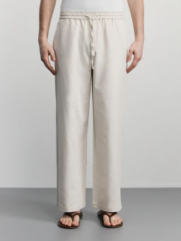 Брюки relax со льном / Zarina  фото 2