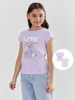 Футболка для девочек в наборе, 2 шт