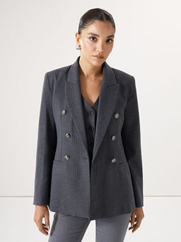 ?izgili Kad?n Blazer Ceket