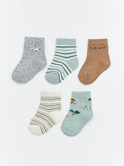 Desenli Erkek Bebek Soket ?orap 5li
