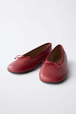 BAILARINA LAZO PIEL / Rojo - Zara фото 3