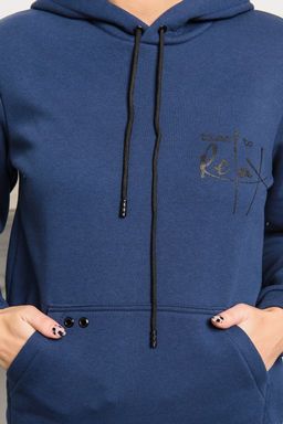 Худи из футера 3-хн Нью-Йорк королевский синий - Амадэль фото 4