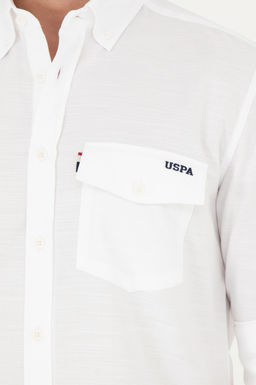 Мужская белая рубашка с длинным рукавом - U.s. polo assn фото 14