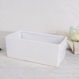 Кашпо Прямоугольное 9,5x20x8 см / 88005W /уп 3/48/белое - Галеонтрейд фото 2