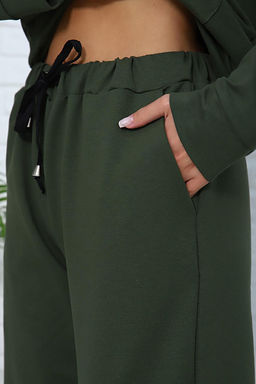 Костюм с брюками, футер с лайкрой 2-х нитка (00907, хаки)