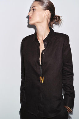 ZW COLLECTION 100% LINEN SHIRT - Zara фото 13