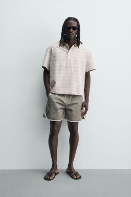 CAMISA POLO RELAXED FIT RAYAS / Lima