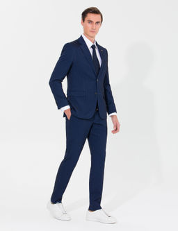 Темно-синий Ex. Полосатый костюм приталенного кроя - Cacharel фото 2