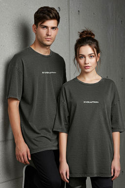 Trendyolmilla Man Antrasit Unisex Oversize/Genis Kesim Soluk Efekt Kelebek Bask?l? %100 Pamuk T-Shirt TMNSS25TS00013  фото 7