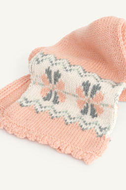 LIMITED EDITION WOOL BLEND GREEK KEY KNIT SCARF