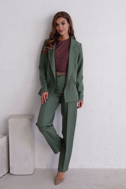 11722 Брюки со стрелками в приглушённом зелёном - Martichelli фото 21