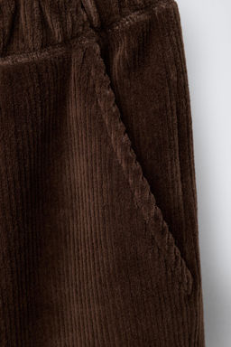 WIDE-LEG CORDUROY TROUSERS - Zara фото 4