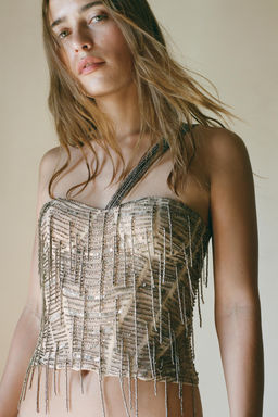 LIMITED EDITION BEADED SEQUIN CORSET
