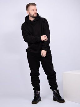 Костюм Грей черный, футер начес - Малина фото 7