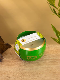 Свеча в чаше Yoga heal the soul, 200 г, 8.5×7 см, соевый воск, зелёная