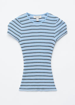 Camiseta de punto de canal? a rayas