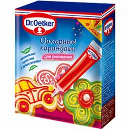 Сахарные карандаши 4 цвета Dr.Oetker, 76 гр