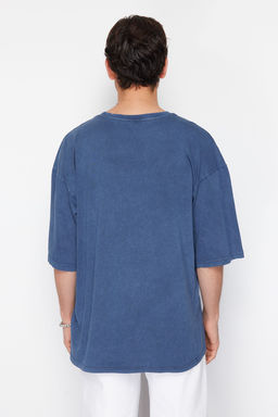 TRENDYOL MAN Siyah Oversize/Genis Kesim Eskitme/Soluk Efektli Rock Bask? %100 Pamuklu T-Shirt TMNSS23TS00167 - Trendyolmilla фото 17