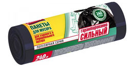 POPULAR пакеты д/садового/строит.мусора повыш.прочн.240л* 5шт в Рулоне (черные) 41мкм