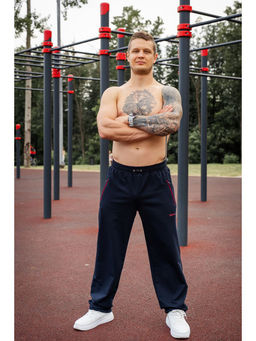 Спортивные брюки Футер 2-х нитка хлопок с лайкрой - Relay фото 10