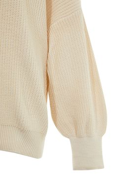 Ekru Genis Kal?p Basic Triko Kazak TWOAW23KZ01448