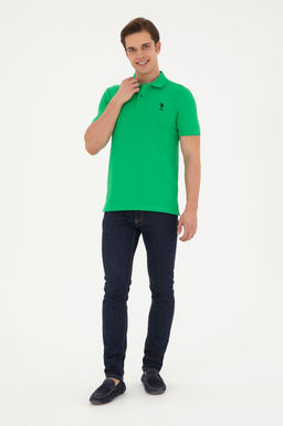 Мужская зеленая базовая футболка - U.s. polo assn фото 4