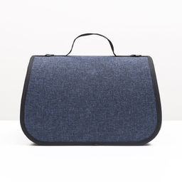 Сумка - переноска для животных Карпетбеггер с окном, 32,5 х 19,5 х 19,5 см, синяя - Пижон фото 4