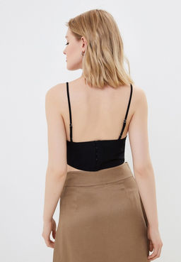 Укороченная блузка-топ корсетного кроя - Incity фото 4