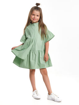 Платье Рубашка летнее хлопковое UD 7935 фисташка - Mini maxi фото 2