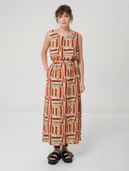 Платье из штапеля с принтом - Stilla фото 3