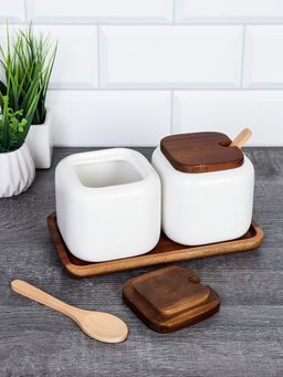 Набор для специй 2 предмета с ложкой 450 мл / CF445-2 /уп 36/ на подставке - Галеонтрейд фото 9