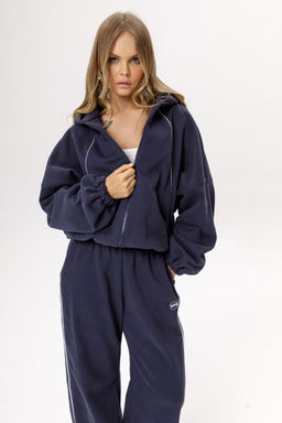 Худи Pirs 6532 синий с лого