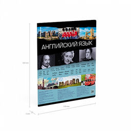 Цена за 5 шт. Тетрадь общая ученическая ErichKrause Timeline, Английский язык, 36 листов, клетка фото 4