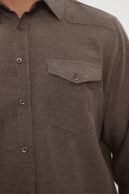 TRENDYOL MAN Haki Regular Fit Cepli Flanel K?sl?k Oduncu Ceket Gomlek TMNAW25GO00000 - Trendyolmilla фото 4